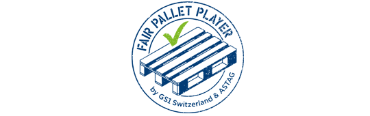 Fair Palett Player Logo mit Europalette