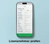 Lizenznehmer prüfen